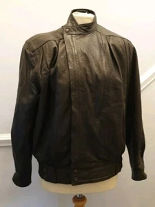 Vintage 70s Stephen Dattner Leather Jacket Women’s Size 12 Dark Brown Australia - Picture 1 of 5