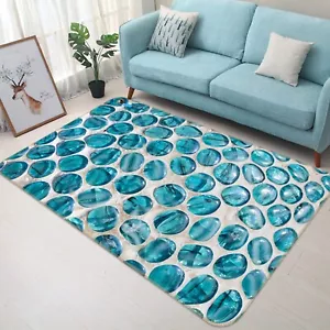 3D Blue Round Pebbles G1080 Mat Elegant Photo Carpet Rug Honey 2023 - Picture 1 of 5