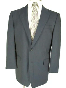 Hickey Freeman Boardroom Mens Navy Houndstooth 2 Btn Loro Piana Sport Coat 42R - Picture 1 of 5