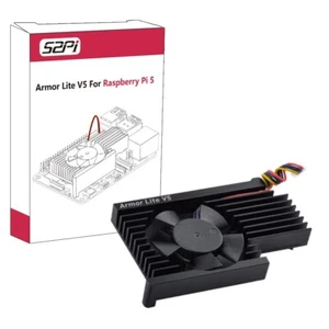 Disipador térmico CNC de aleación de aluminio Armor Lite V5 con ventilador 3510 para Raspberry Pi 5 - Imagen 1 de 9