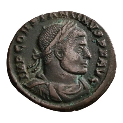 Constantine the Great Soli Invicto Comiti Roman Coin Lyon Mint 313-4 Ancient 8Q - Image 1 of 2