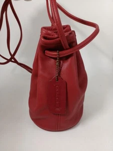 Coach 4144 Littleton Mini Coulisse Borsa a Spalla a Tracolla pelle Rossa Usato - Foto 1 di 9