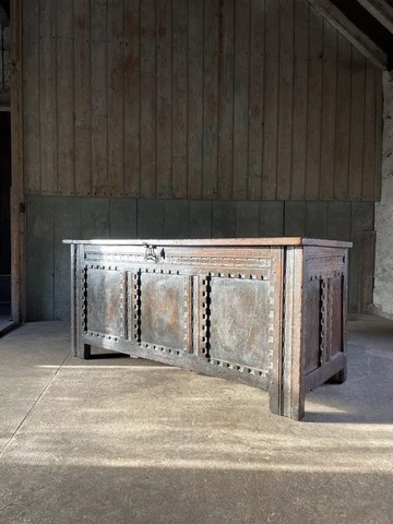 C17th Welsh or English Oak Coffer Chest Cover