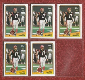 NM-MINT OR BETTER (5) CARD LOT 1988 TOPPS #346 SCOTT FULHAGE ROOKIE RC BENGALS - Picture 1 of 1