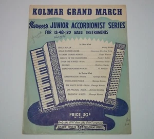 Kolmar Grand March Warner's Junior Accordionist Series Accordion Sheet Music - Picture 1 of 3