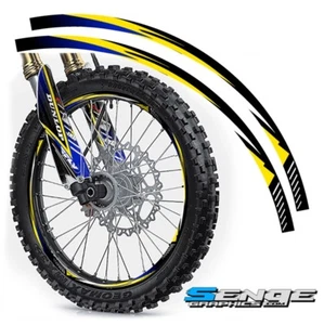 12 & 14 INCH DIRT BIKE RIM PROTECTORS WHEEL DECALS TAPE GRAPHICS MOTORCYCLE - Picture 1 of 1