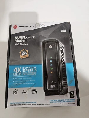 Motorola Arris SURFboard 200 Series Cable Modem SB6121 DOCSIS 3.0. BRAND NEW - Image 1 of 4