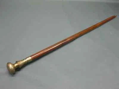 NEW SOLID ANTIQUE SOLID BRASS HANDLE WOODEN WALKING STICK CANE VINTAGE DESIGNER - Image 1 of 3