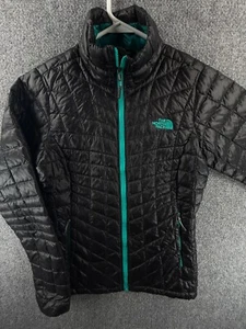 The North Face THERMOBALL Black Puffer Jacket Women XS Insulated Winter Packable - Picture 1 of 17