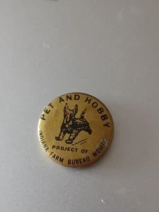 Vintage Indiana Farm Sekretär Pinback Haustier und Hobby - Bild 1 von 1