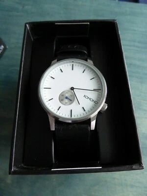 Komono The Winston Subs Seconds Hunter 41 mm w Black Leather Minimalist  - Image 1 of 4