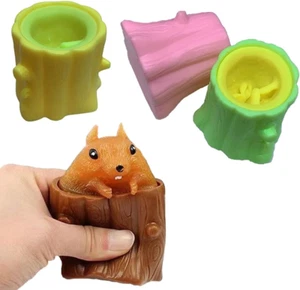 Squirrel Squeeze Toys Evil Squirrel Decompression Squirrel Cup Rubber Fidget Toy - Picture 1 of 13