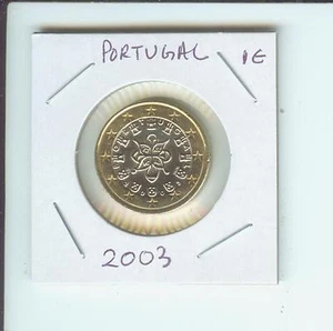 2003 1€  1-€  PORTUGAL 1 Euro Bimetallic coin. - Picture 1 of 2