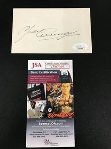 Yvan Cournoyer MONTREAL CANADIENS HOF SIGNED 3x5 INDEX JSA CERTIFIED AUTOGRAPH! - Picture 1 of 6
