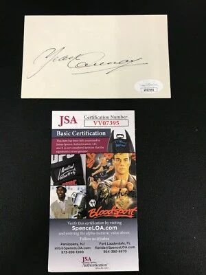 Yvan Cournoyer MONTREAL CANADIENS HOF SIGNED 3x5 INDEX JSA CERTIFIED AUTOGRAPH! - Image 1 of 4