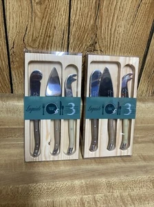 Paquete de 2 cuchillos de queso Laguiole FRENCH HOME, cuchilla esparcidora nueva - Imagen 1 de 3