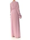 Verona Collection Womens Elisa Ruffle Sleeve Maxi Dress, Brown/Tans,XX-Large