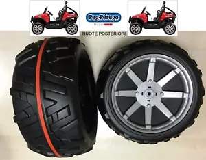 Paar Räder Hinten Auto Peg Perego Polaris Rzr Ranger 850 24 Volt - Bild 1 von 3