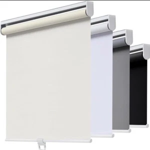 100% Blackout Cordless Waterproof Window Blinds Roller Shades Blind 73”Wx72” - Picture 1 of 7