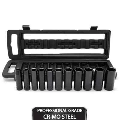 Husky 1/2 in. Drive SAE 6-Point Impact Socket Set with Storage Case (11-Piece) - Image 1 of 4
