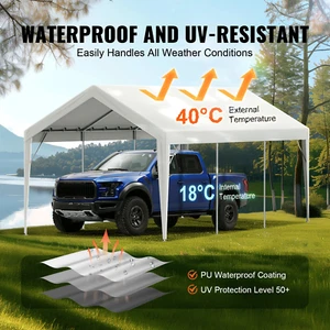 Carport Replacement Canopy Cover 10 x 20 ft - Heavy-Duty, Waterproof & UV Protec - Picture 1 of 11