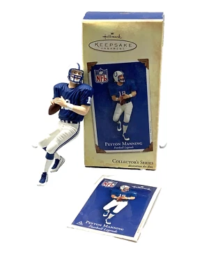 Ornamento de recuerdo vintage Peyton Manning Hallmark Indianapolis Colts NFL 2004 Foto 1 de 4