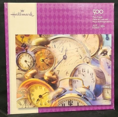 Hallmark 500 Piece Jigsaw Puzzle Time Flies Clocks - Image 1 of 4
