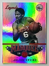 2012-13 Marquee Julius Erving Legends Silver Refractor SP #110 Dr J 76ers HOF