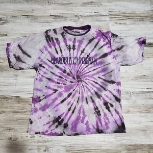 Royal Caribbean Tie Dye Shirt Size XL Purple Black Spiral Hippie Shirt - Picture 1 of 2
