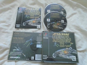 Star Wars Rebel Assault 2 II PS1 (COMPLETE) RARE BIG BOX PlayStation black label - Picture 1 of 2
