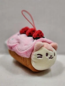 AniRollz Coosy Kittiroll Cat Plush with Strawberry Roll Cake Blanket - Picture 1 of 4