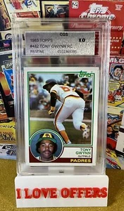 1983 TOPPS TONY GWYNN ROOKIE #482 CGS 10 GEM MINT C STORE NAME WCG READ - Picture 1 of 6
