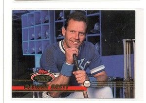 George Brett 1993 Stadium Club #424 Kansas City Royals Baseball Card - NRMT