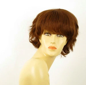 perruque femme 100% cheveux naturel châtain clair cuivré ref AUDE 30 - Picture 1 of 7