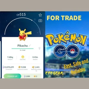 🔥 Pokémon Go RED SHIRT PIKACHU  Trade ✔️Non Shiny ✔️ Indonesia🔥 - Picture 1 of 1