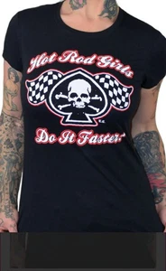 Camiseta Pinkey Star Rockabella "Hot Rod Girls" años 50 Mid Century nueva en - Imagen 1 de 1