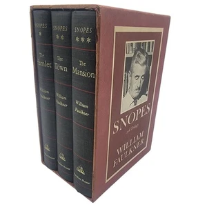 William Faulkner SNOPES Trilogy 1964 Box Set Hardcover Hamlet Town Mansion BCE - Picture 1 of 17