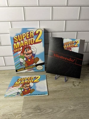 Super Mario Bros. 2 (Nintendo NES, 1988) W/ Box Manual Sleeve & Protector - CIB - Image 1 of 4
