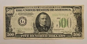 Series Of 1934 $500 Federal Reserve Note G Chicago, Illinois - Picture 1 of 10