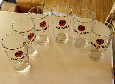 6 Verres Rhum Bacardi EST Cuba 1862 - Photo 1/4