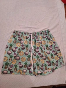 Men's cubbies pineapple & coconut swim trunks size medium - Picture 1 of 5