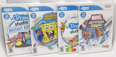 Wii uDraw Paquete de 4: Marvel Superhero Squad, Studio, Bob Esponja Squigglepants... Foto 1 de 4