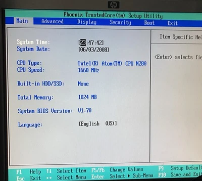 Toshiba NB200 Netbook - Smashed Screen- Intel Atom N280 - 1GB Ram - No HDD - Image 1 of 4