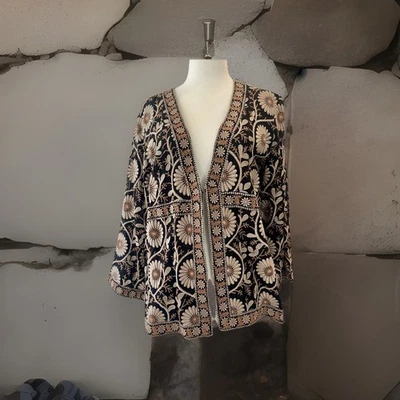 Sigurd Olsen Women's Embroidered Long Sleeve Open Jacket Size XS - Image 1 of 4