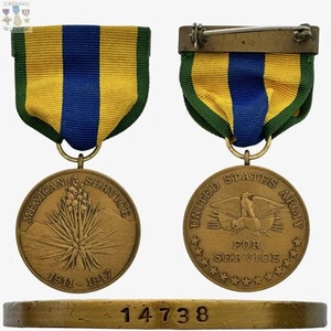 #14738 WWI U.S. ARMY MEXICAN SERVICE CAMPAIGN MEDAL NUMBERED WHITEHEAD & HOAG - Picture 1 of 7