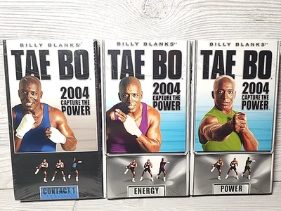 Billy Blanks Tae Bo 2004 Contact 1, Power & Energy Workout VHS New - Image 1 of 4