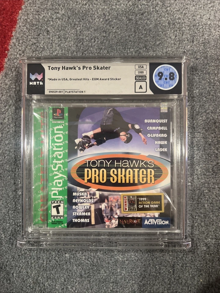 Tony Hawk's Pro Skater Green Label (PlayStation 1) PS1 в заводской упаковке Wata 9.8 - Изображение 1 из 2
