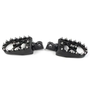 For Harley Sportster 883 Dyna Bobber Black Wide Fat Foot Pegs MX Style Footpegs - Picture 1 of 8