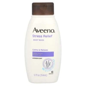 Aveeno Body Wash Stress Relief Calms & Relaxes Lavender Scent 12 oz Pack of 6 - Picture 1 of 3