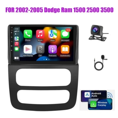 9"Car Stereo Radio For 2002-2005 Dodge Ram 1500 2500 3500 Android 15 Carplay GPS Foto 1 de 4
